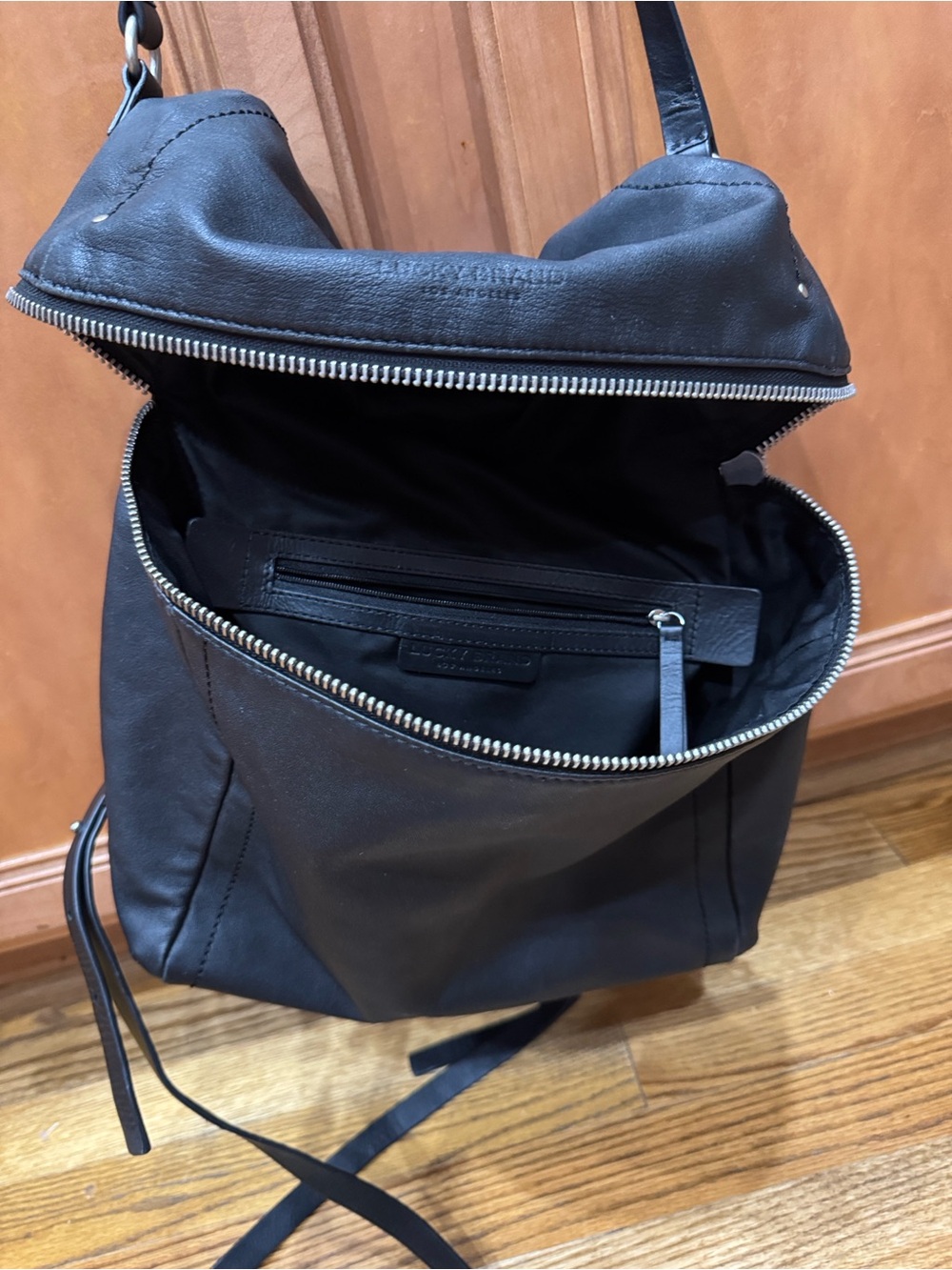 Lucky Brand Black Shoulder Backpack - Picture 8 of 11